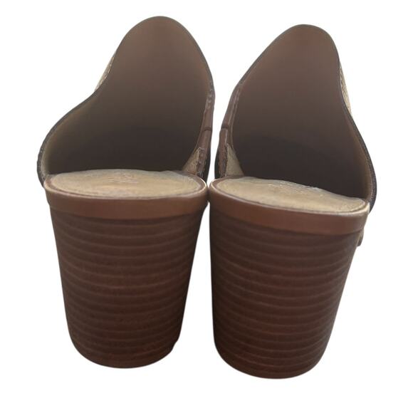 Madewell Cognac Brown Harper Leather Slip On Heeled Mules - Picture 9 of 12